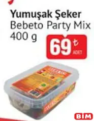 BEBETO PARTY MİX YUMUŞAK ŞEKER 400 G BEBETO PARTY MİX YUMUŞAK ŞEKER 400 G